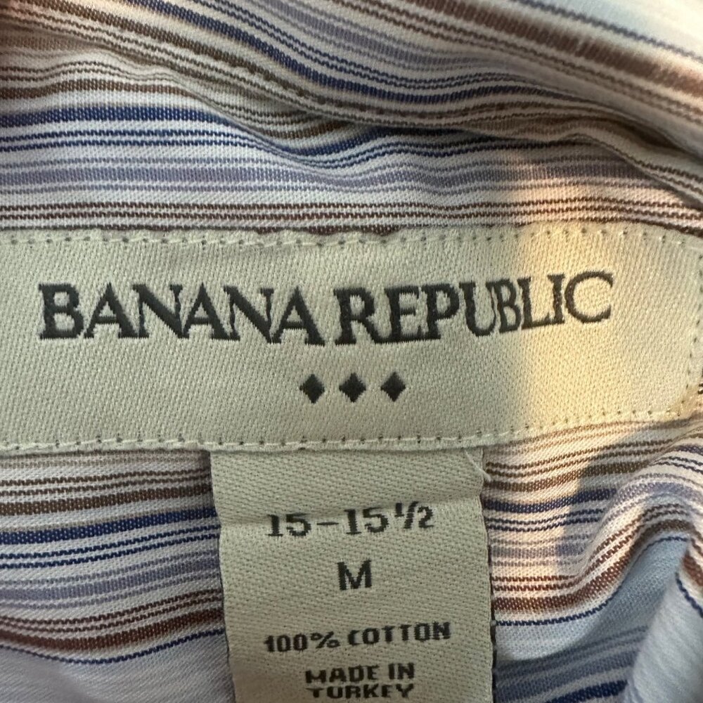Banana Republic Outlet Mens Striped Button-Down Shirt Medium 15-15.5" - Picture 4 of 4